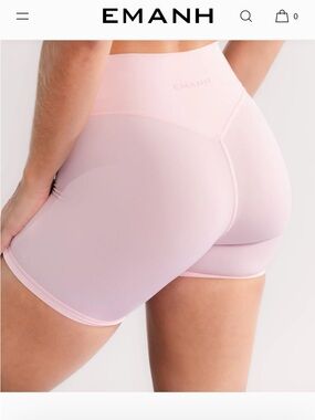 Emanh Women's High-Waist Pink Active Shorts